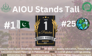 AIOU Stands Tall in Global Ranking | Asian Association of Open Universities