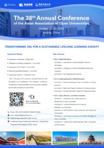 The 38th AAOU Annual Conference 2025 Calls for Papers! | Asian ...